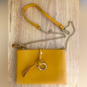 Slim Yellow Lletherette purse